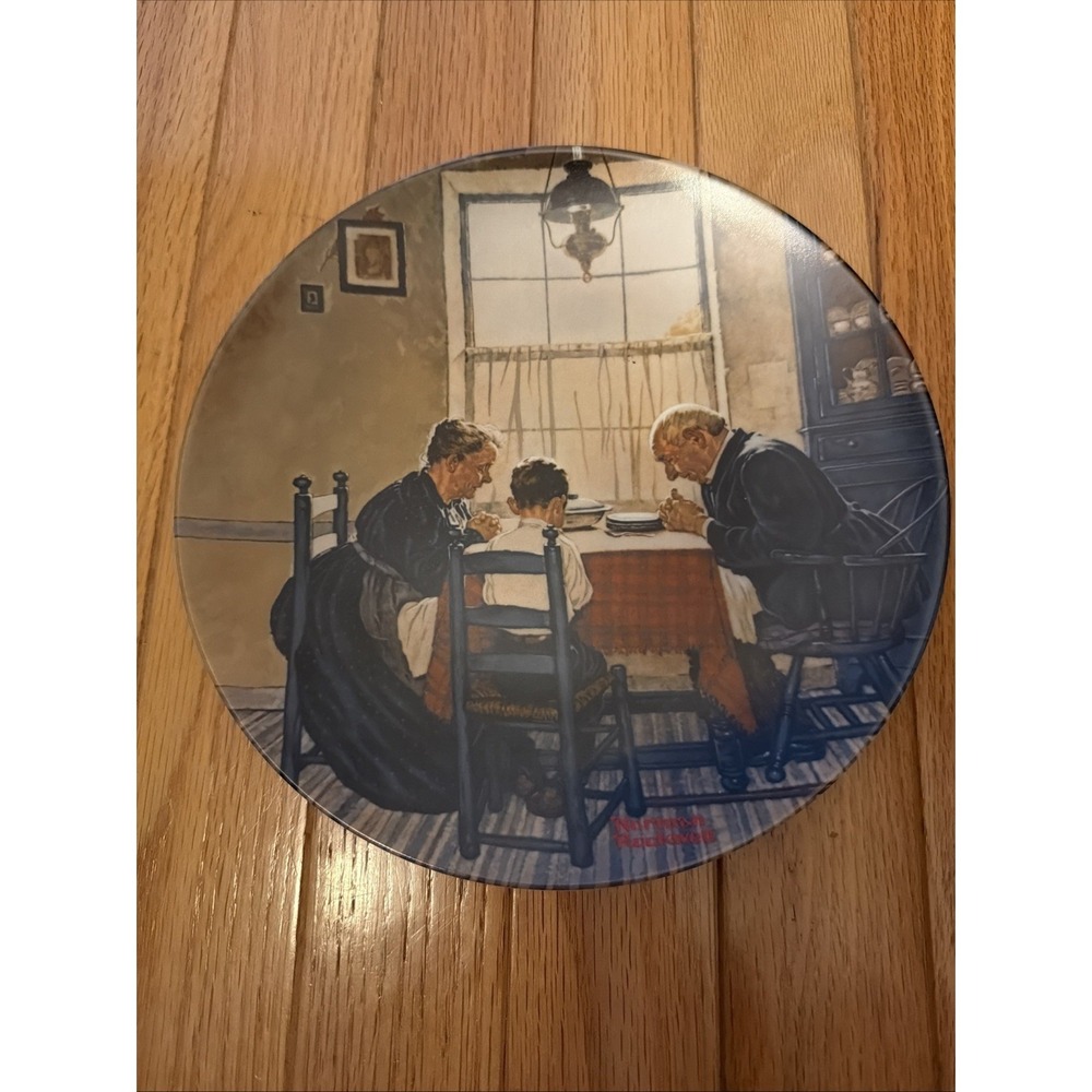 Norman Rockwell Limited Edition 1981 The Daily‎ Prayer Collectors Plate #14049